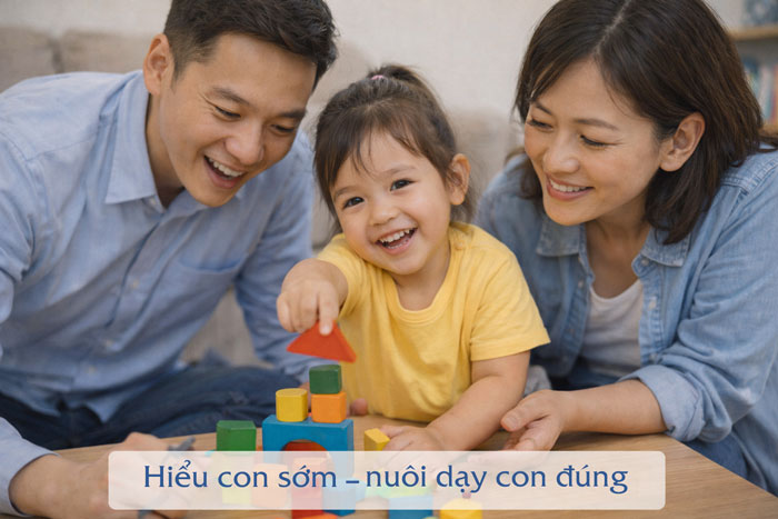 Gia đình chơi cùng con nhỏ trong không khí hạnh phúc – hiểu con sớm nuôi dạy con đúng