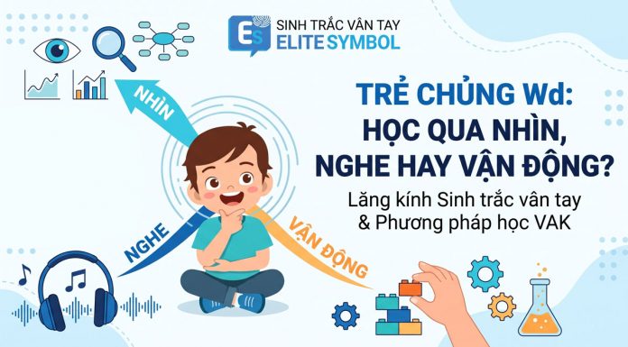 Trẻ chủng Wd nên học qua nhìn, nghe hay vận động theo phương pháp VAK sinh trắc vân tay