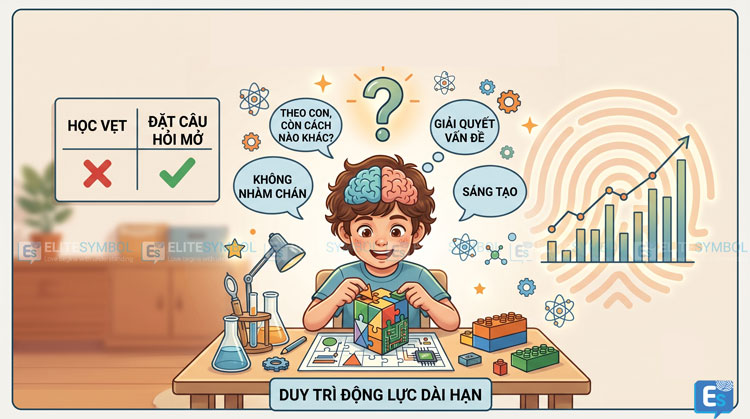 Trẻ em chủng vân tay RL hào hứng giải quyết thử thách sáng tạo và bài toán khó