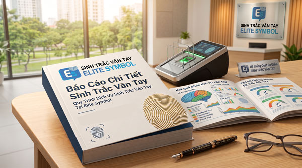 Chuyên viên tư vấn giải đáp kết quả báo cáo sinh trắc vân tay 1 kèm 1 cho phụ huynh