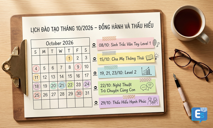 Lịch đào tạo Sinh Trắc Vân Tay Elite Symbol tháng 10 năm 2026 học online qua Zoom